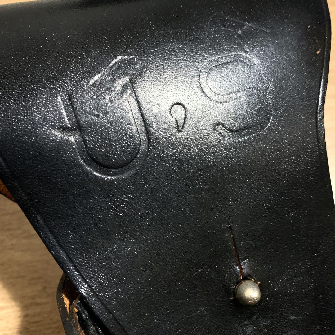 1980年代　国際産業　コクサイ　米軍 US刻印　本革　レザーホルスター　黒