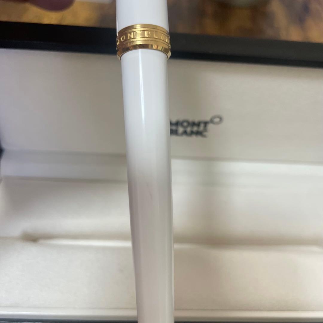 ☆即筆記可☆モンブラン PIX　ローラーボール　キャップ式　ホワイト　水性