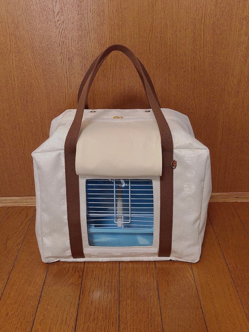 遮光鳥かごボストンバッグ　 通院用旅行用災害避難用 キャリーバッグ