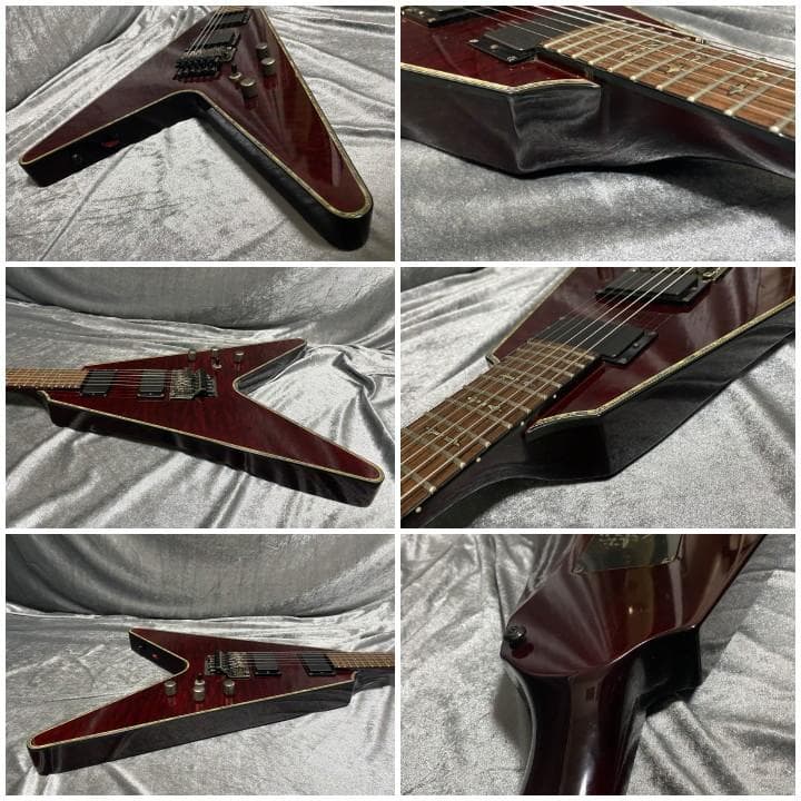 希少生産完了モデル Schecter AD-V-1-FR EMGピックアップ搭載