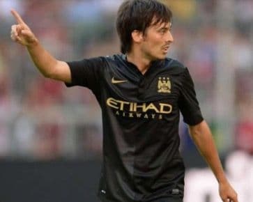 【激レア】マンチェスターシティ シルバ 13/14 アウェイユニ XLサイズ