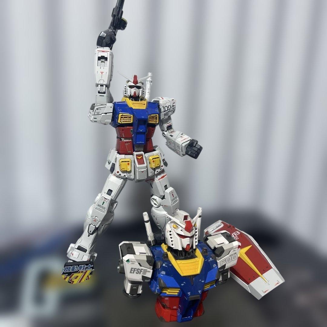 【癒し】PGU1/60RX-78-2ガンダムと　1/48RX-78F00ガンダム