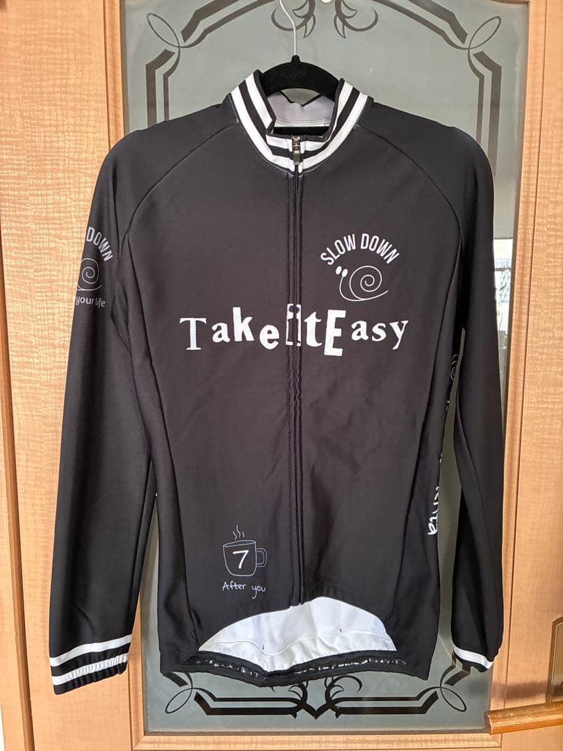 ７ITA サイクルジャージ 長袖 上下 黒