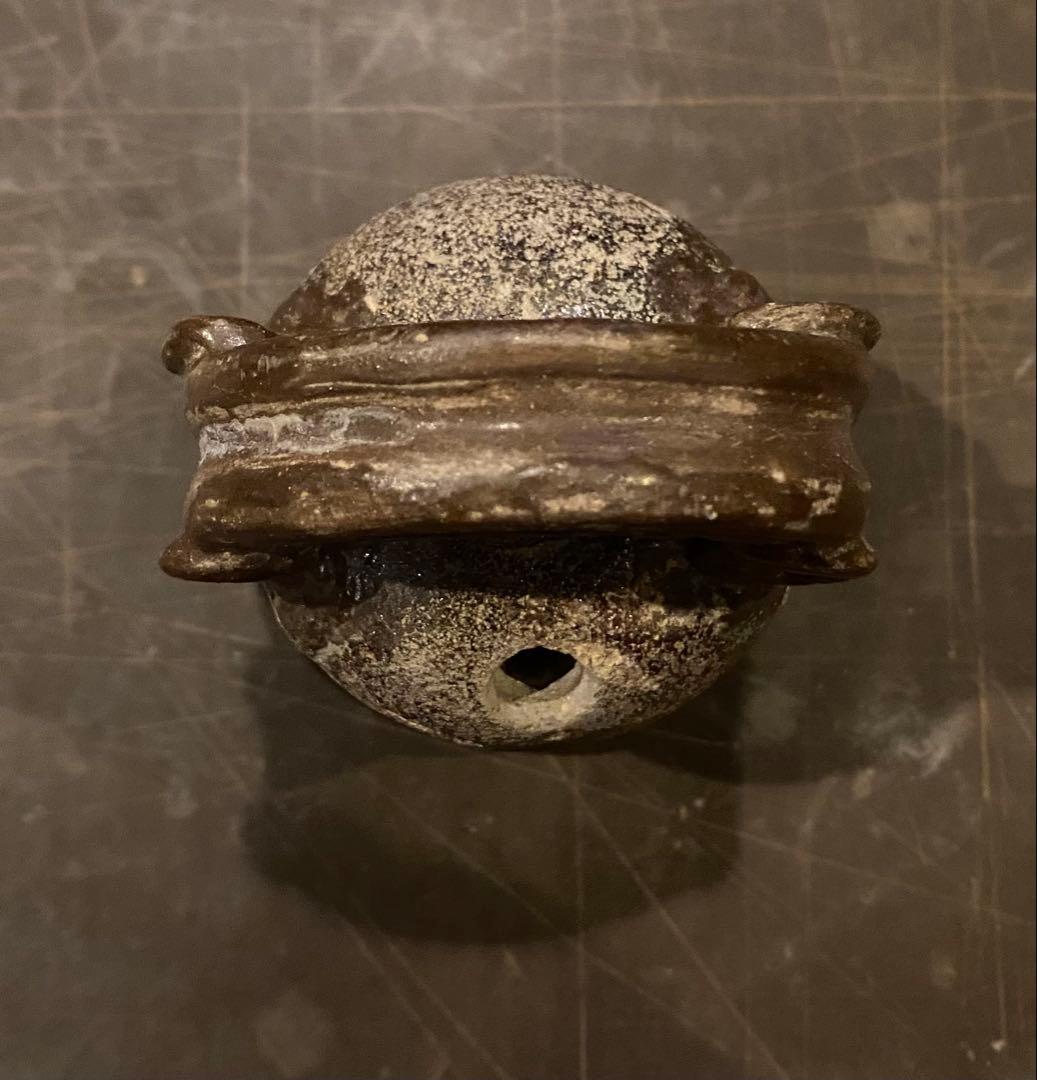 ベトナム　クアンドゥック陶器鑑賞台付　一輪挿し　ヴィンテージ　レア 茶器小物