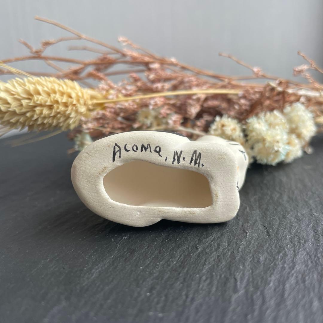 新品 アコマ　Acoma　ポッテリー　猫　ネコ　陶器　ネイティブアメリカン