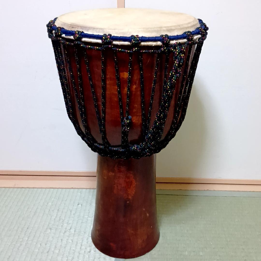 大型 　ジャンベ　 直径約32cm　 高さ約60cm　民族楽器　アフリカ