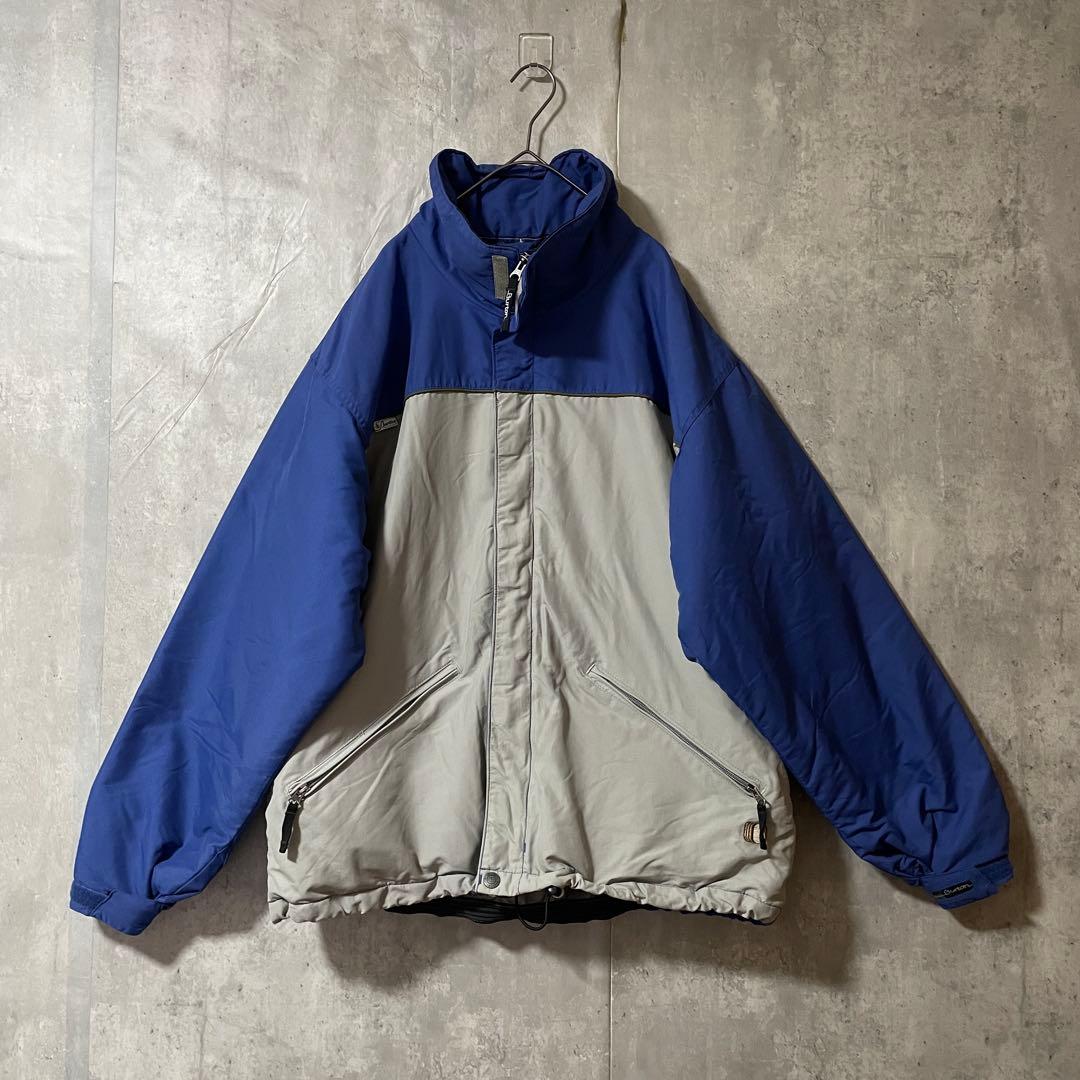 Burtonバートンスキーウェアスノーボードジャケット青ブルー灰色グレー中綿希少
