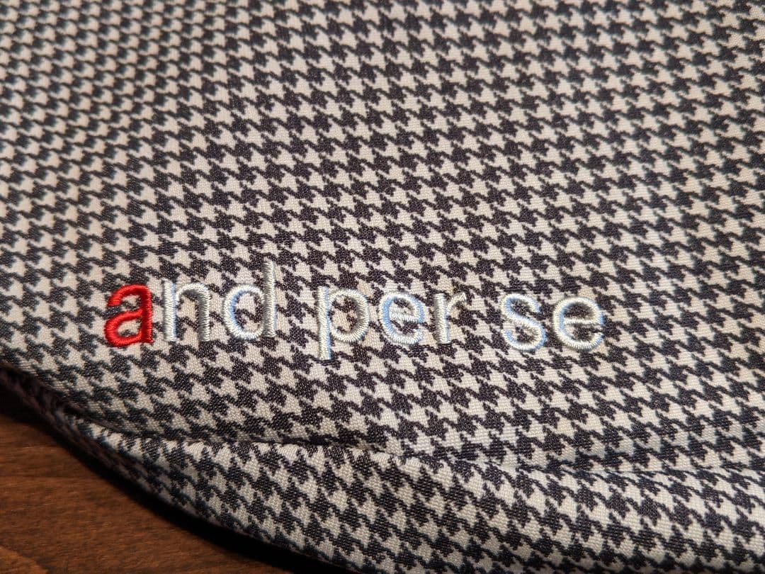 アンパスィ　千鳥柄　ストレッチ　ロング　パンツ　ゴルフ　ウェア　ナイロン　総柄