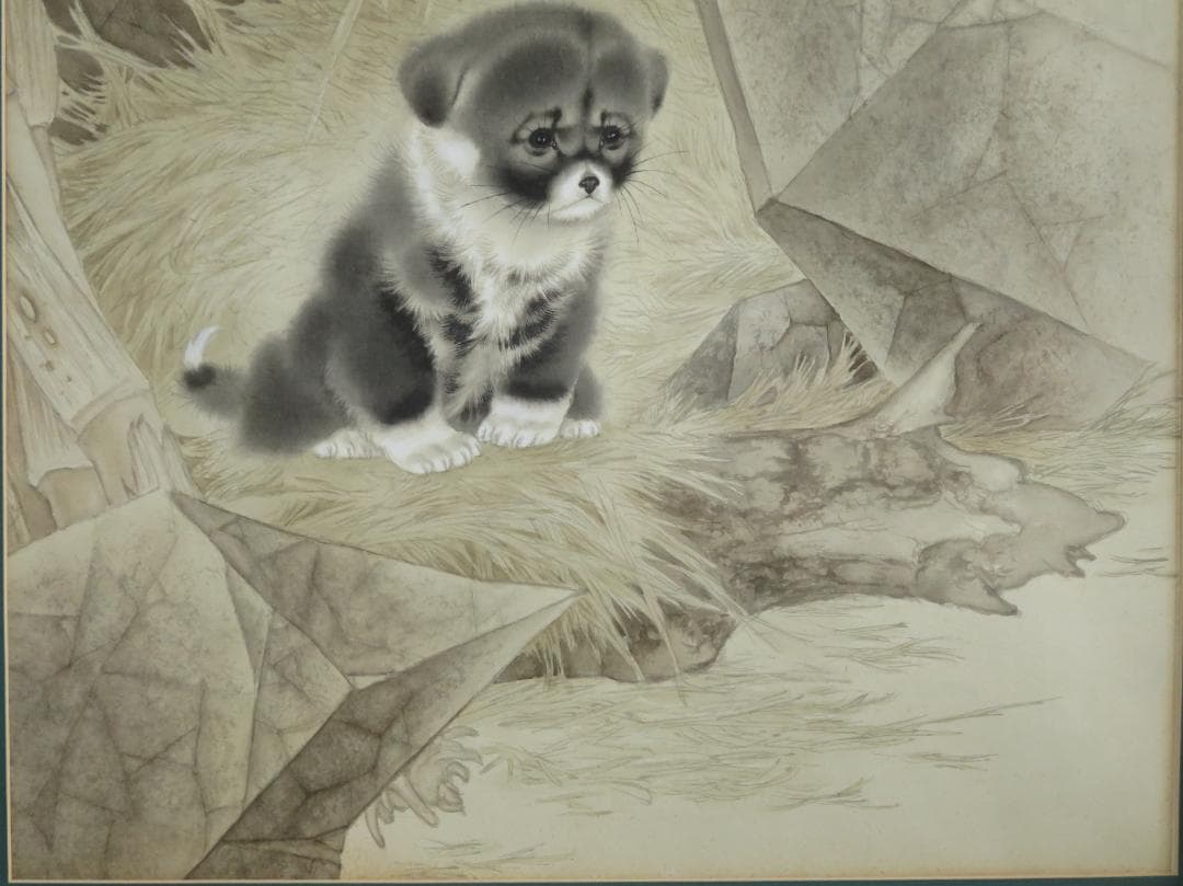 ◆ 米春茂（ライスチュンマオ）　題不明　中国画（水彩）　国家一級美術師　◆