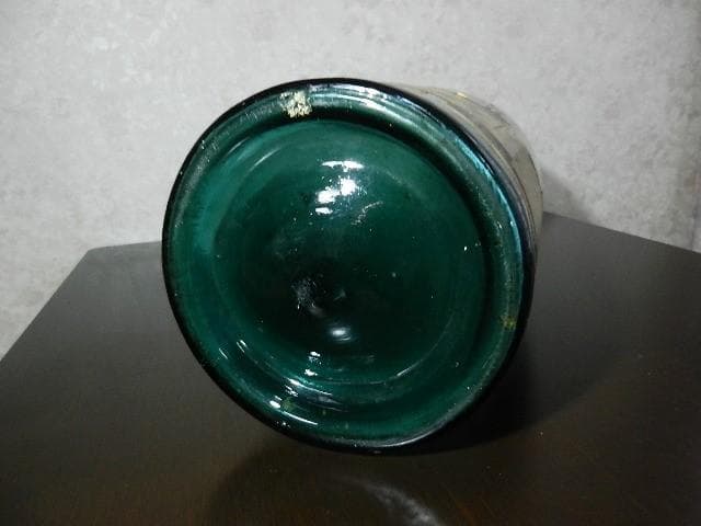 「嘉納合名會社」商標「白鶴」の古い一斗酒瓶（１８㍑、高さ８０ｃｍ、底径２１ｃｍ）