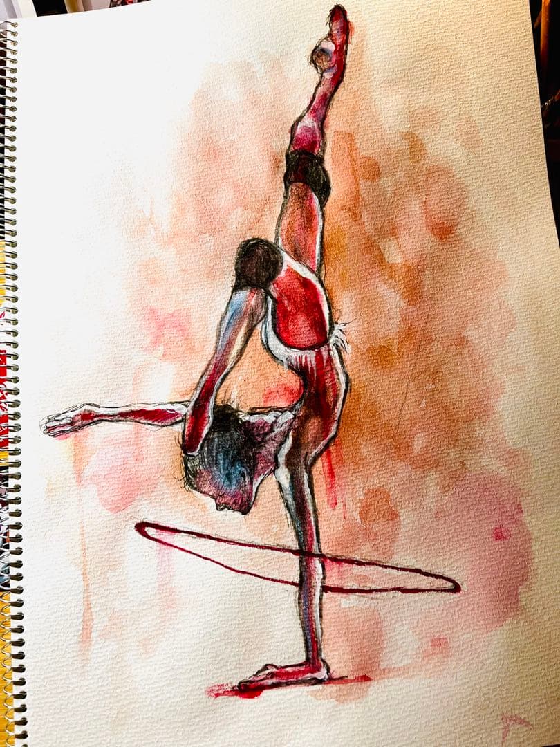 水彩画　自作画　真作　イラスト