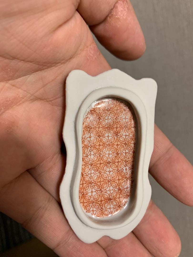 福島武山 赤絵九谷焼 駱駝香合 真作保証 置物 陶器