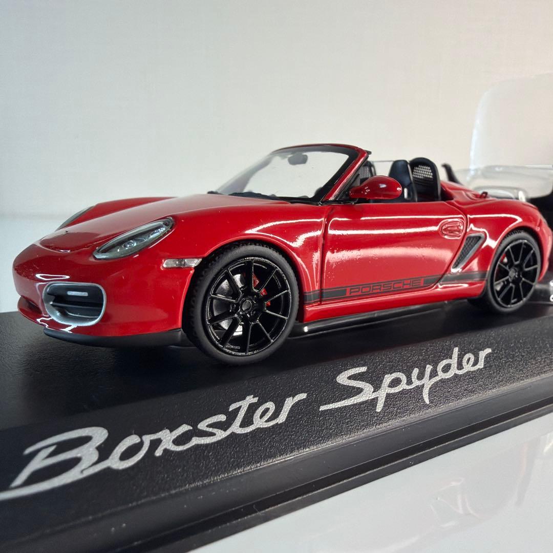 ミニカー Porsche Boxter Spyder 2010 Red /PMA