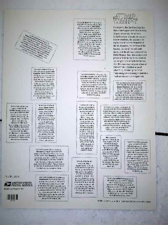 スターウォーズ　限定　記念切手　ジョージ　ルーカス　フィルム　ライセンス物