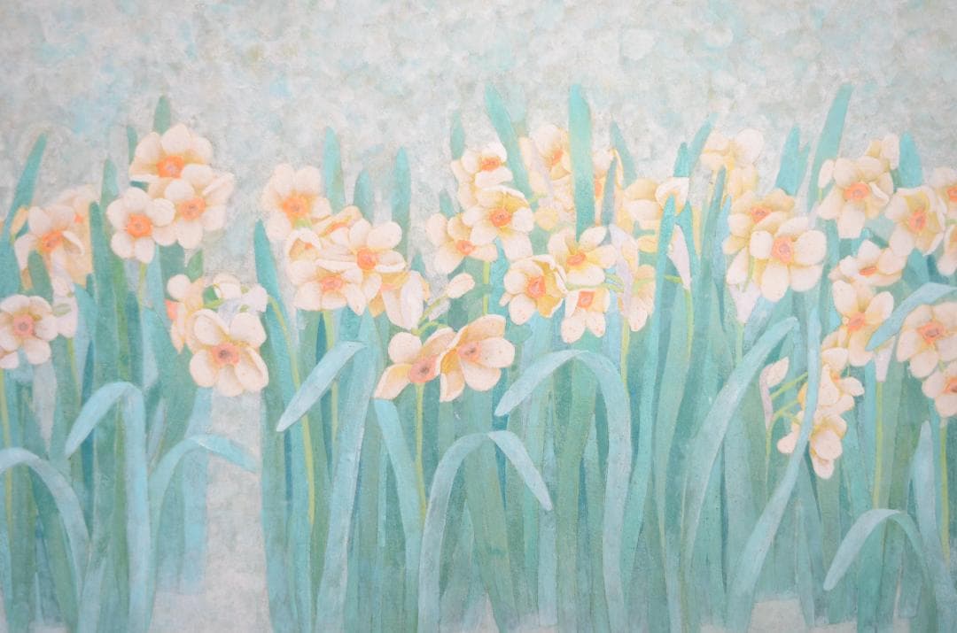 【「水仙」 岩絵の具 日本画 額入り】東山魁夷の流派