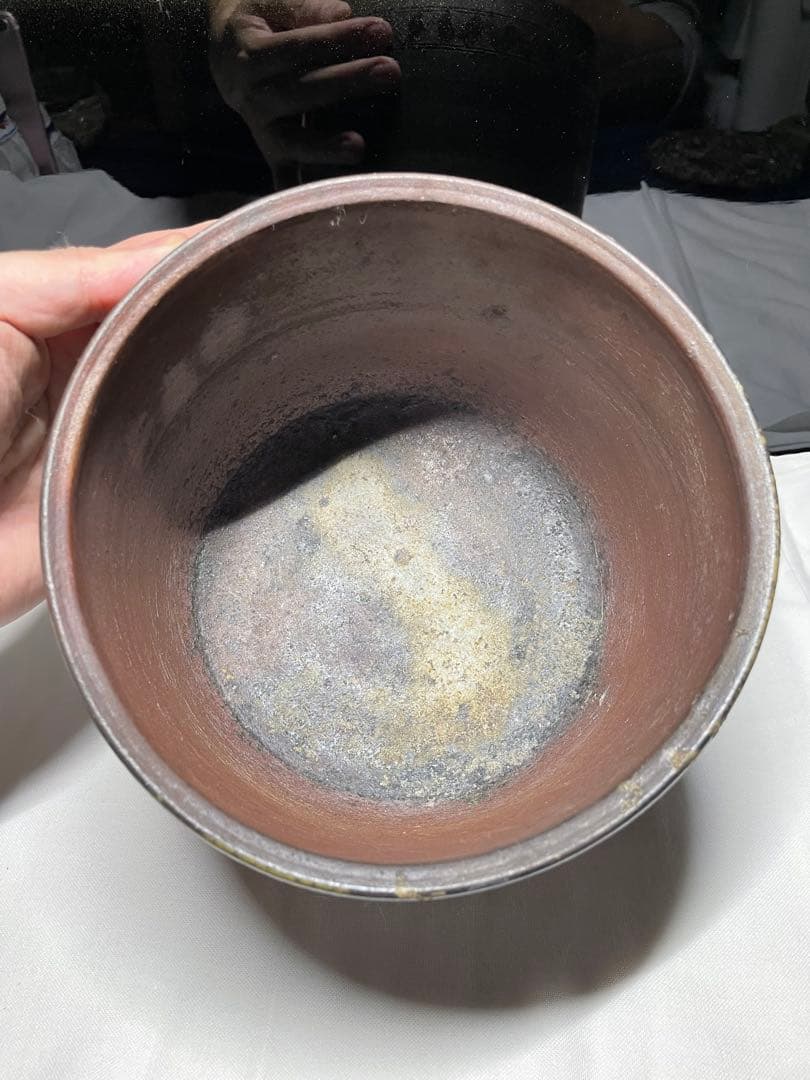 備前焼。缽。盆。茶道具。水指。平成時代。美品。