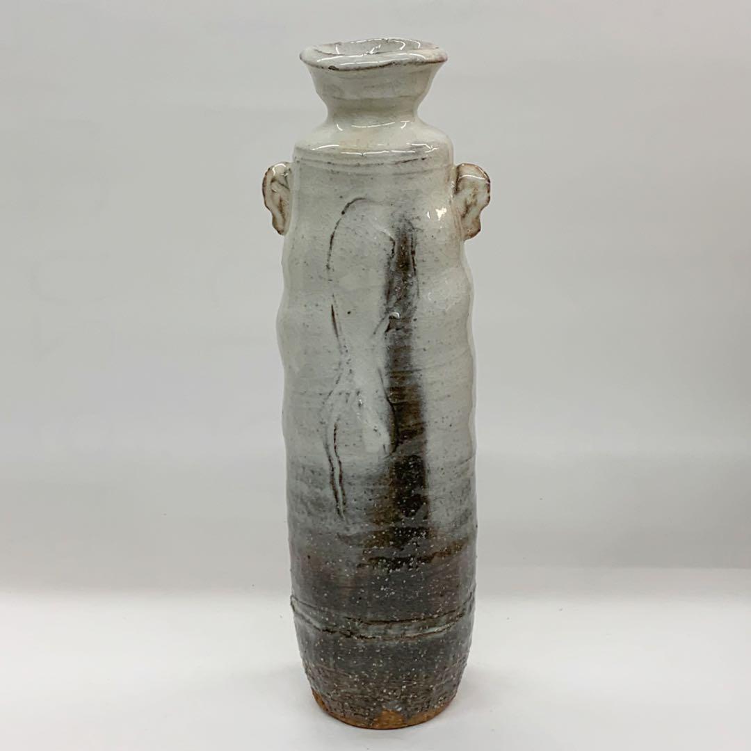 【花入22】萩7   耳付　鳥雲窯　高さ24㎝