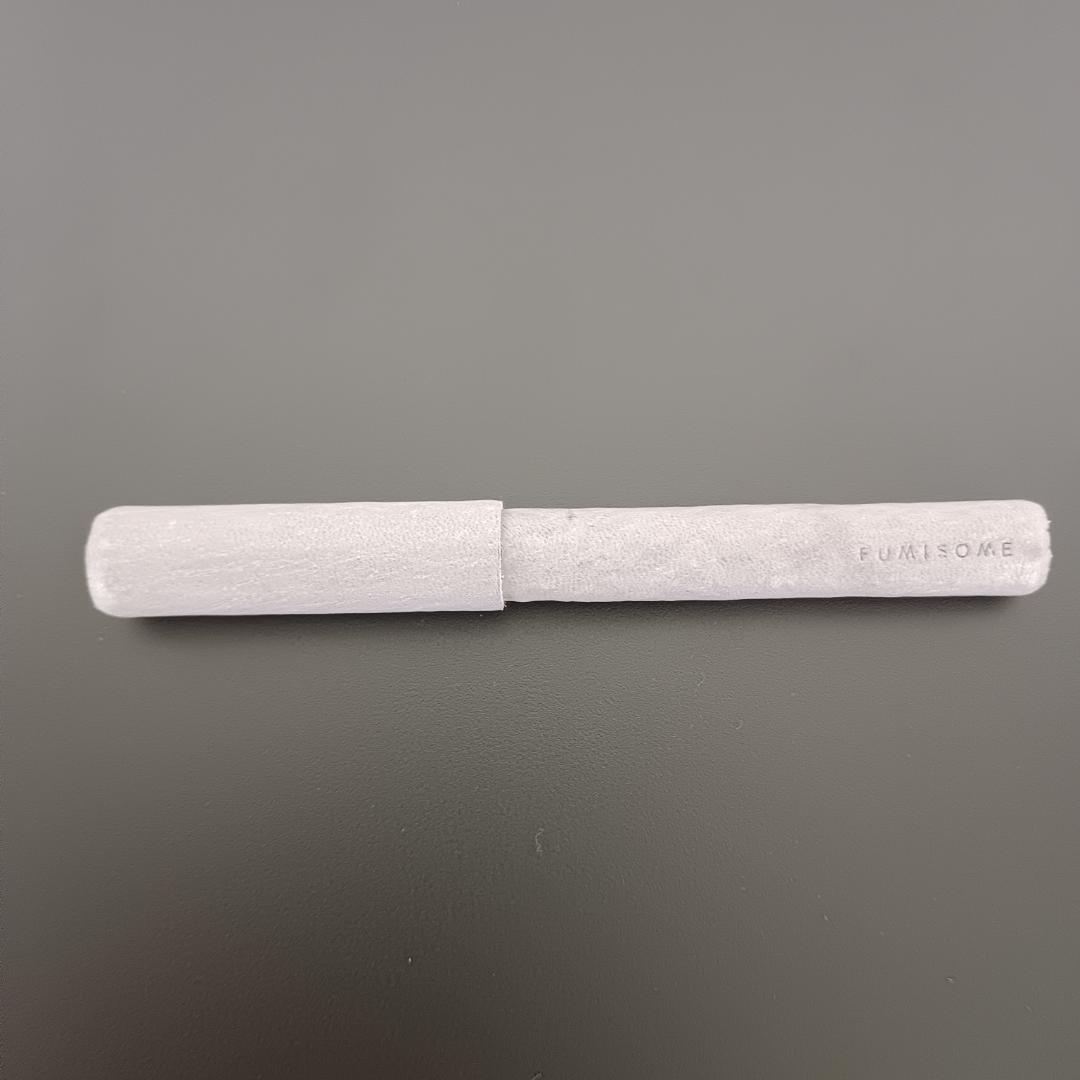 【文染】 やわらかな万年筆 ふわり ジビエレザー 鹿革 灰