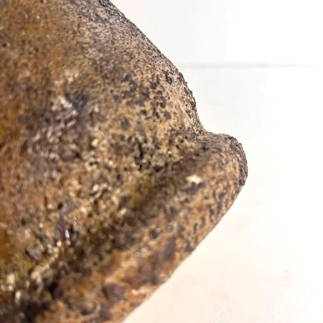 備前窯変耳付花入　備前焼　人間国宝　花器　花生け　花瓶　名工