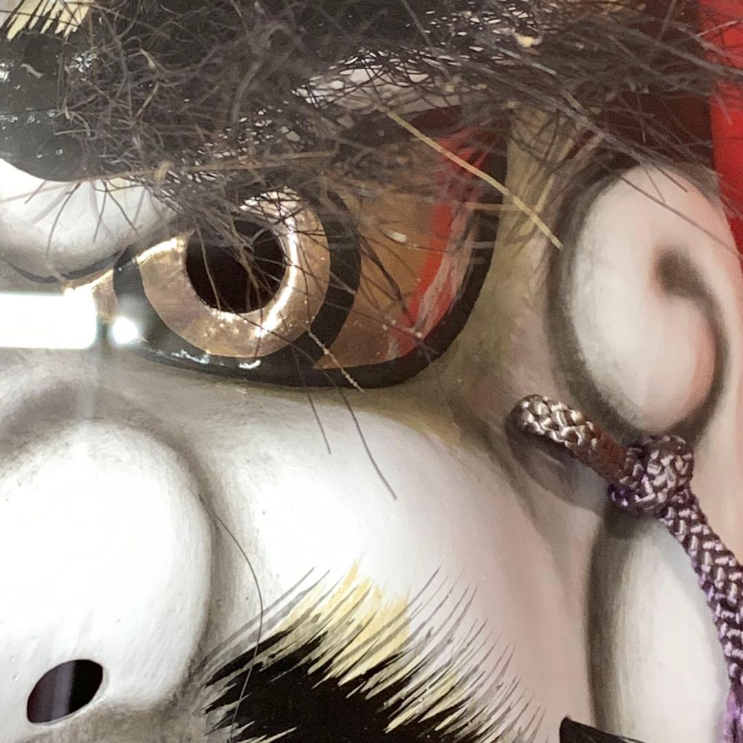 神楽面 鍾馗 柿田勝郎 硝子 石見神楽 伝統工芸 神 書 ガラス