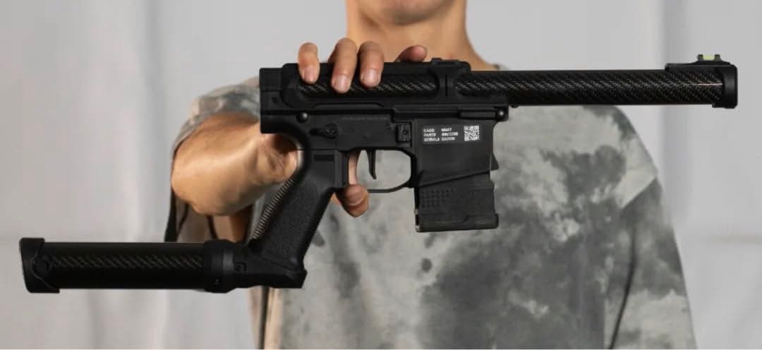 M4 トイガン　ユニバーサルAEGカーボンファイバータンクスタイルストック。