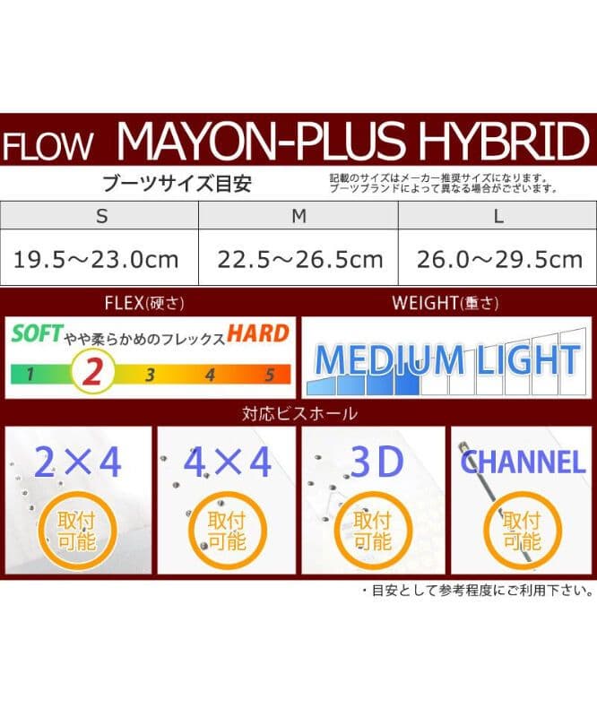 【美品/22-23】FLOW MAYON PLUS Mサイズ レディース
