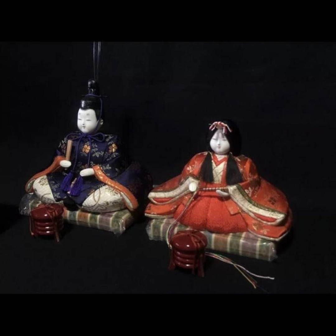 人形専門店蔵出し！ 木目込み人形作家 木村一秀作「大和雛」雛人形 親王飾り