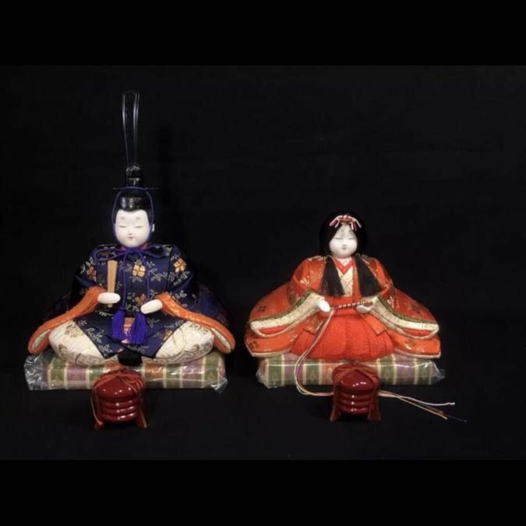 人形専門店蔵出し！ 木目込み人形作家 木村一秀作「大和雛」雛人形 親王飾り