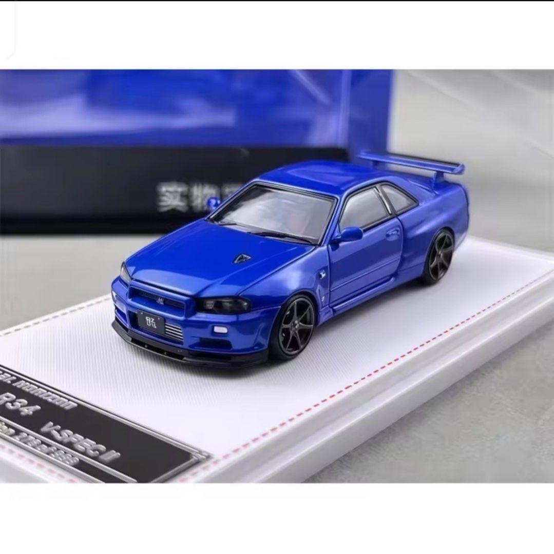FH 1/64 R34 SKYLINE GT-R R34 V-SPECⅡ ブルー
