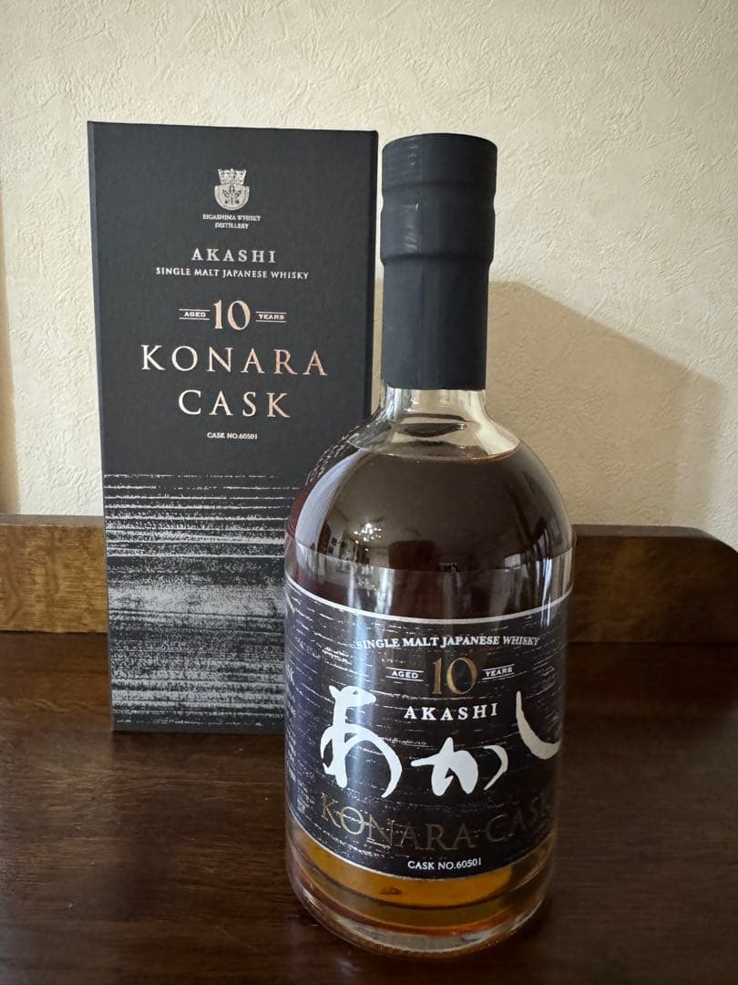 シングルモルトウイスキー あかしコナラカスク10年 【50度 】500ml￼