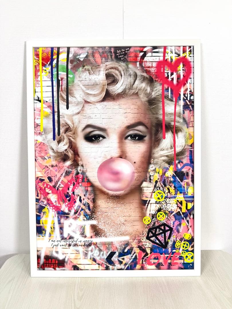 No.169フレーム付きキャンバスアート　マリリンモンロー　ブランドアート絵画