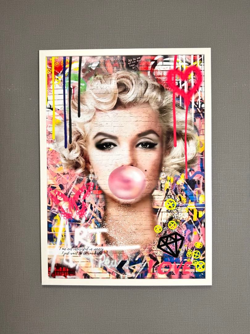 No.169フレーム付きキャンバスアート　マリリンモンロー　ブランドアート絵画