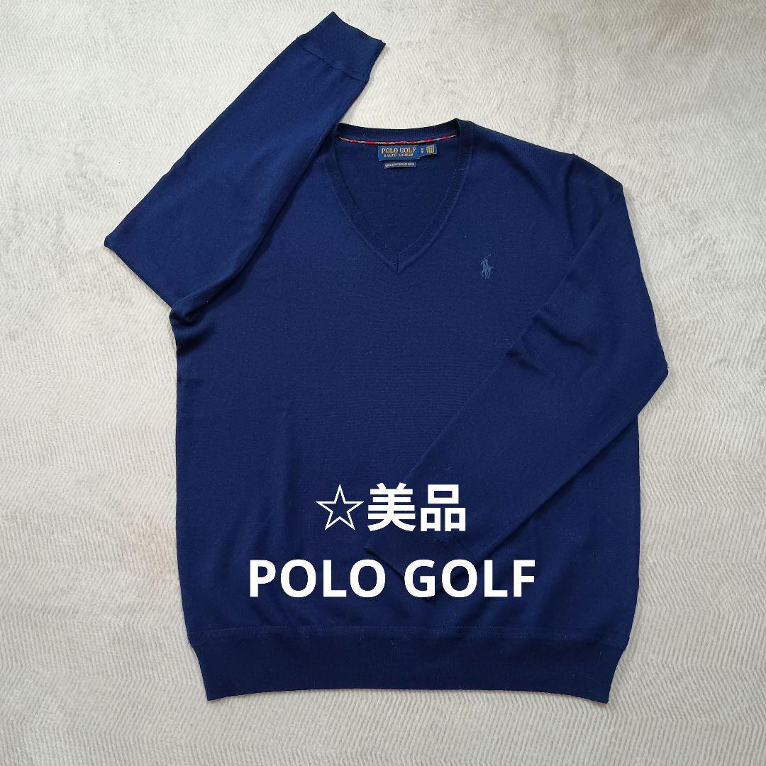 ☆美品　POLO GOLF メンズVネックセーター Sサイズ　GF003