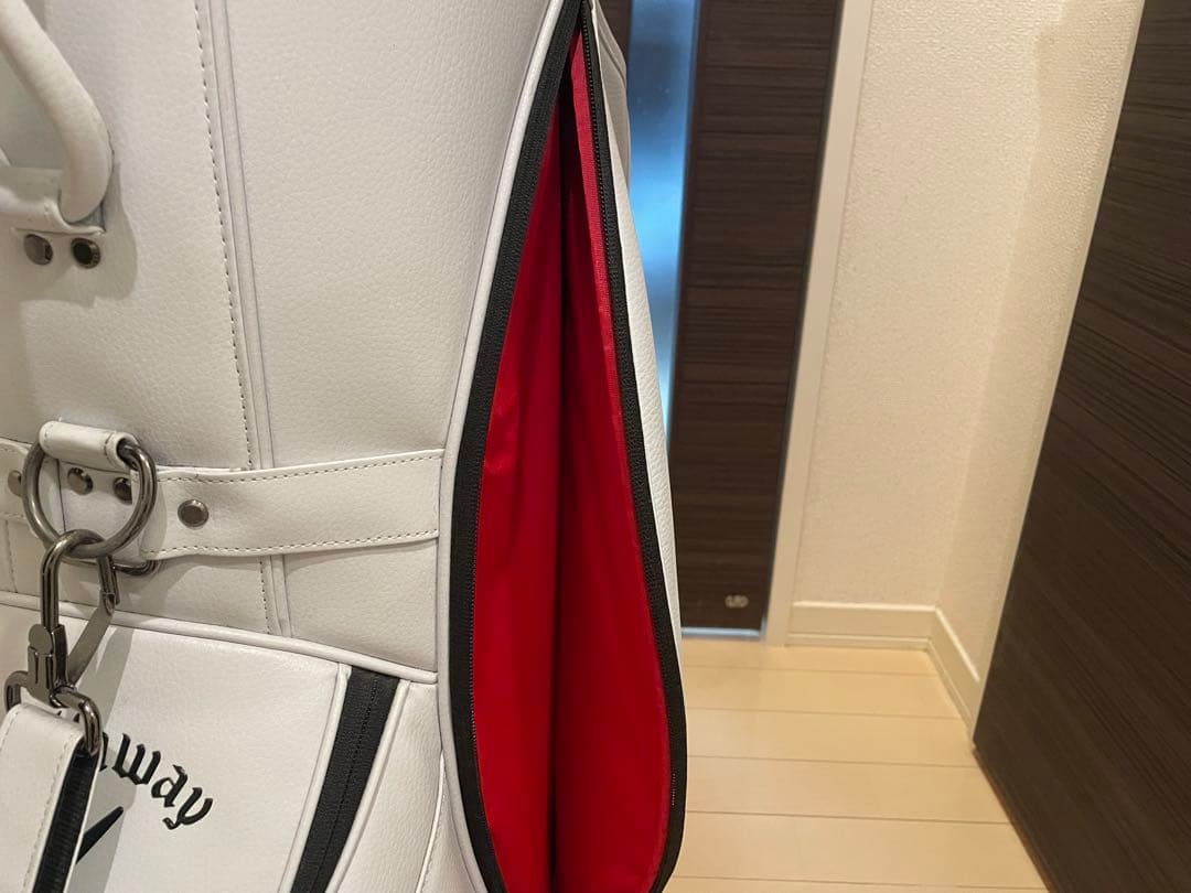 [希少]Callaway ゴルフバッグ ホワイト チャック1箇所破損