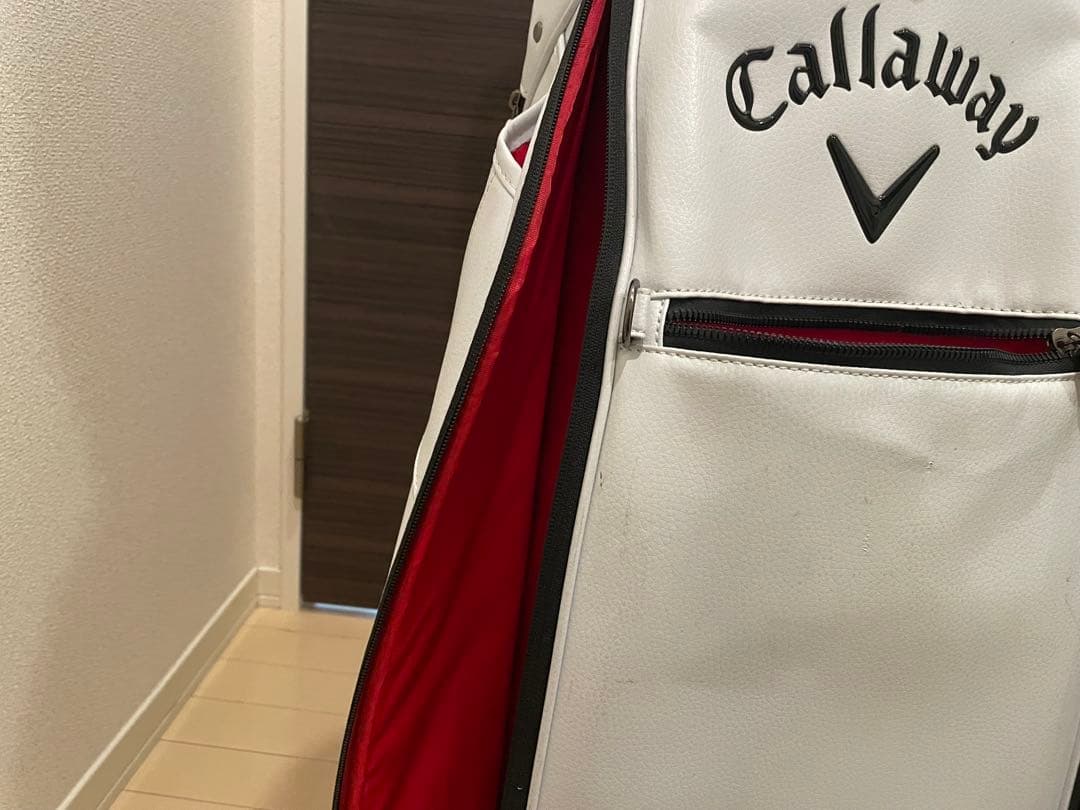 [希少]Callaway ゴルフバッグ ホワイト チャック1箇所破損