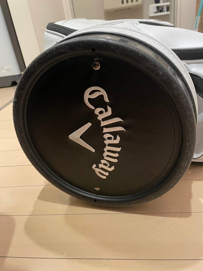 [希少]Callaway ゴルフバッグ ホワイト チャック1箇所破損