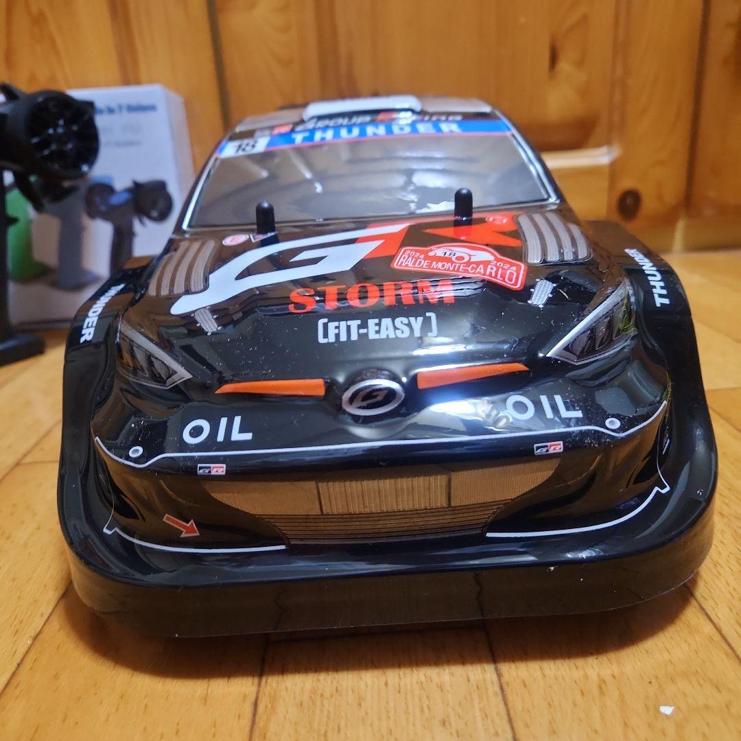 タミヤ ドリフト ラジコン フルセット　TT02　黒　ラリー　ボディ　tt01②