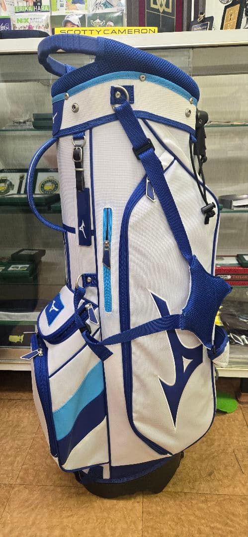 Mizuno キャディバッグ ホワイト/ブルー
