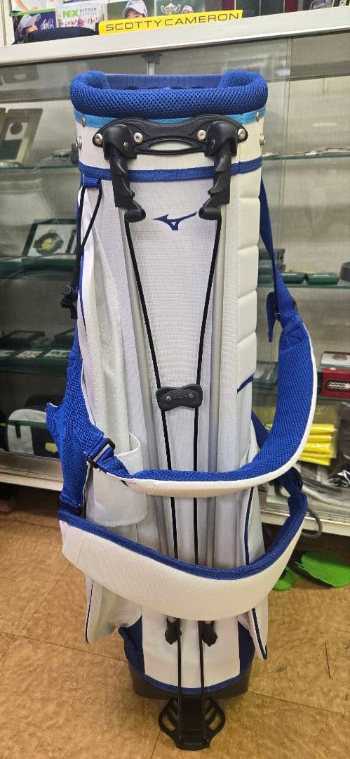Mizuno キャディバッグ ホワイト/ブルー