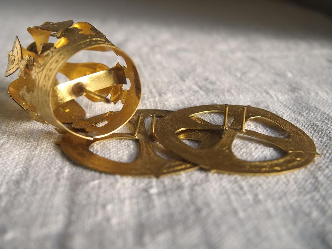 聖人像のための王冠 光輪 ３点クラウン カトリック彫像用/K376