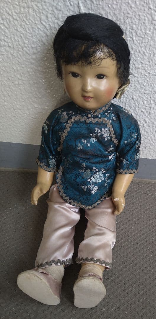 ヴィンテージ 中国服 ビスク(?) ドール