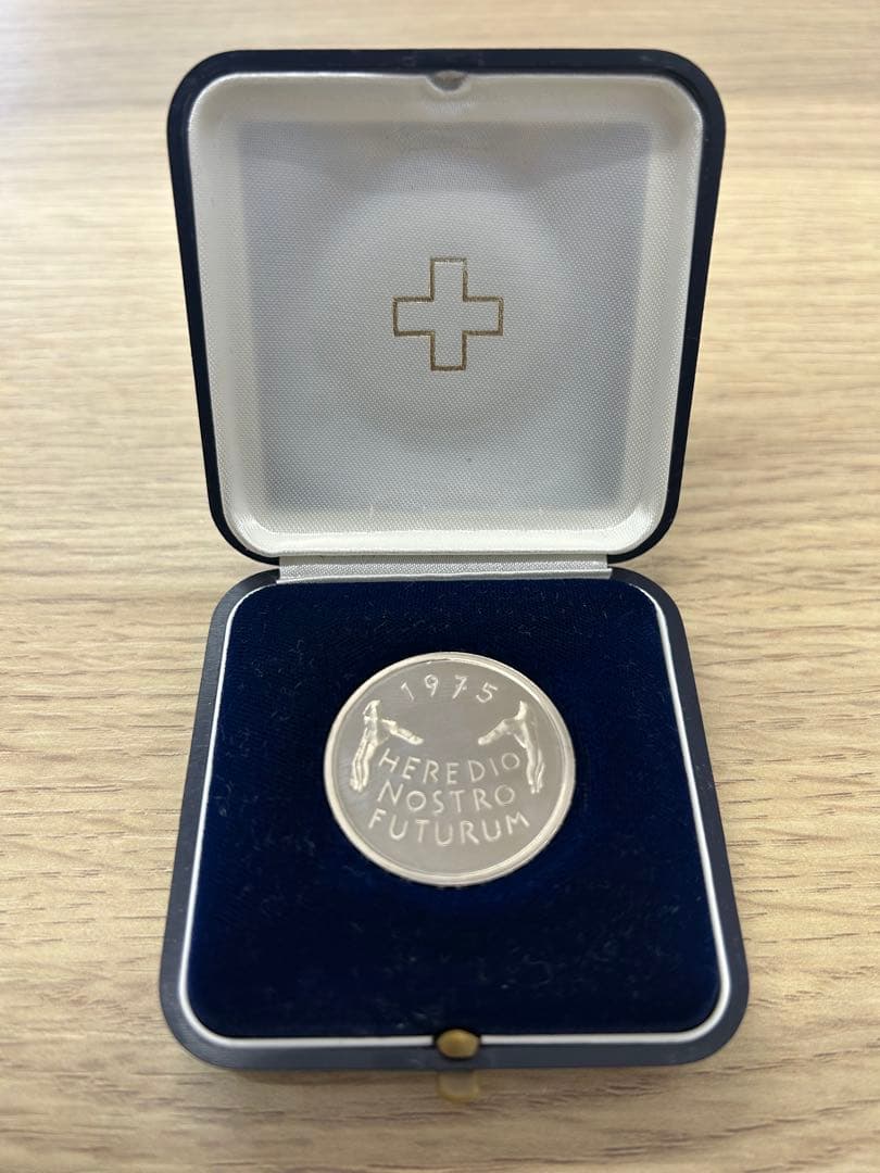 『希少』スイス　1975年5フラン記念硬貨