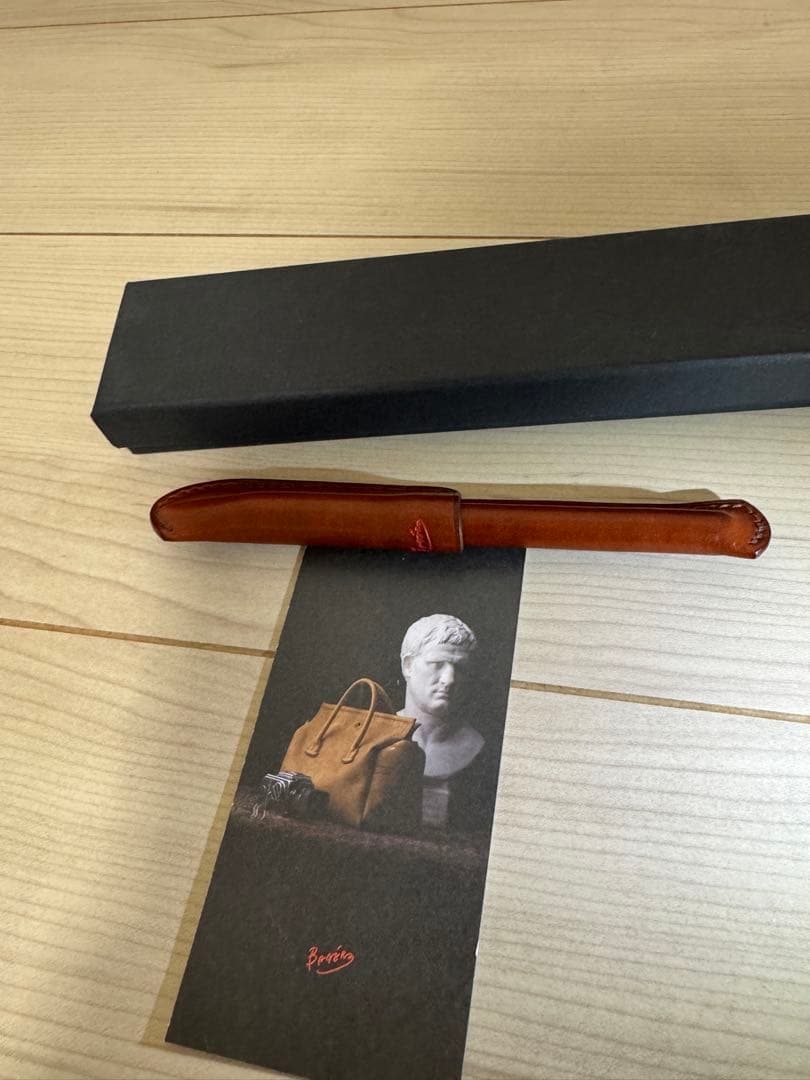 BAGERA（バゲラ）革巻きボールペンエトルスコブラウン