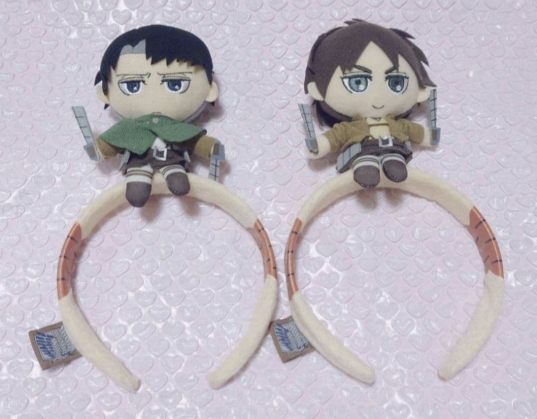 進撃の巨人 リヴァイ エレン USJ ユニバ限定 ぬいぐるみカチューシャ