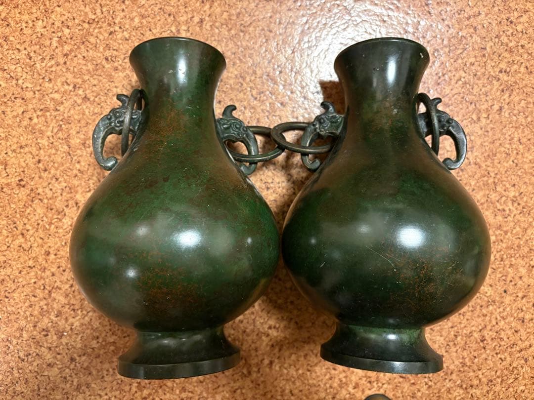 花瓶　骨董、銅製