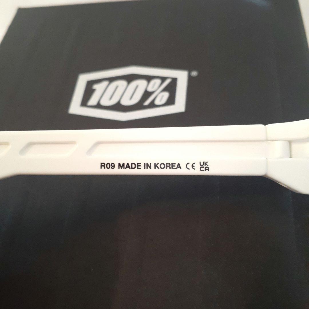 100% S2 ホワイト ブルー ワンハンドレッド サングラス