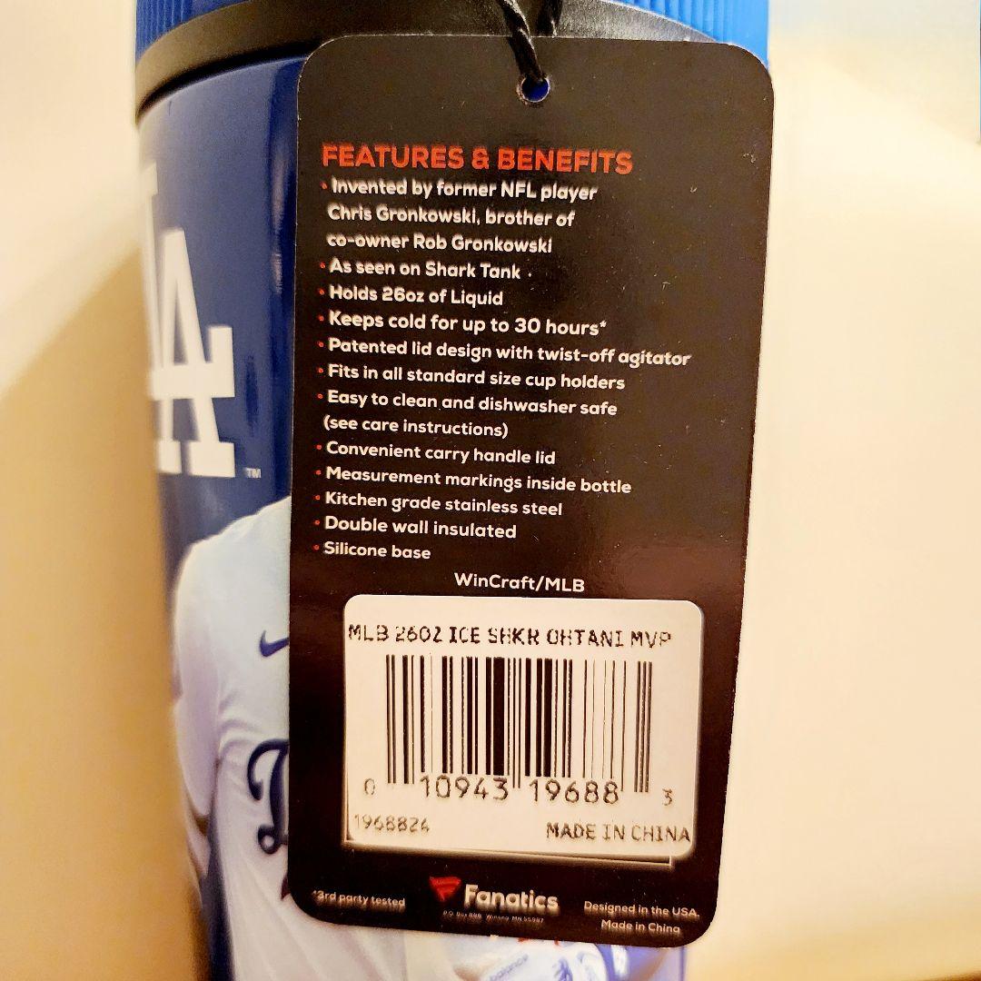 《新品》MLB公式ドジャース 大谷翔平MVP記念 水筒 シェーカー タンブラー