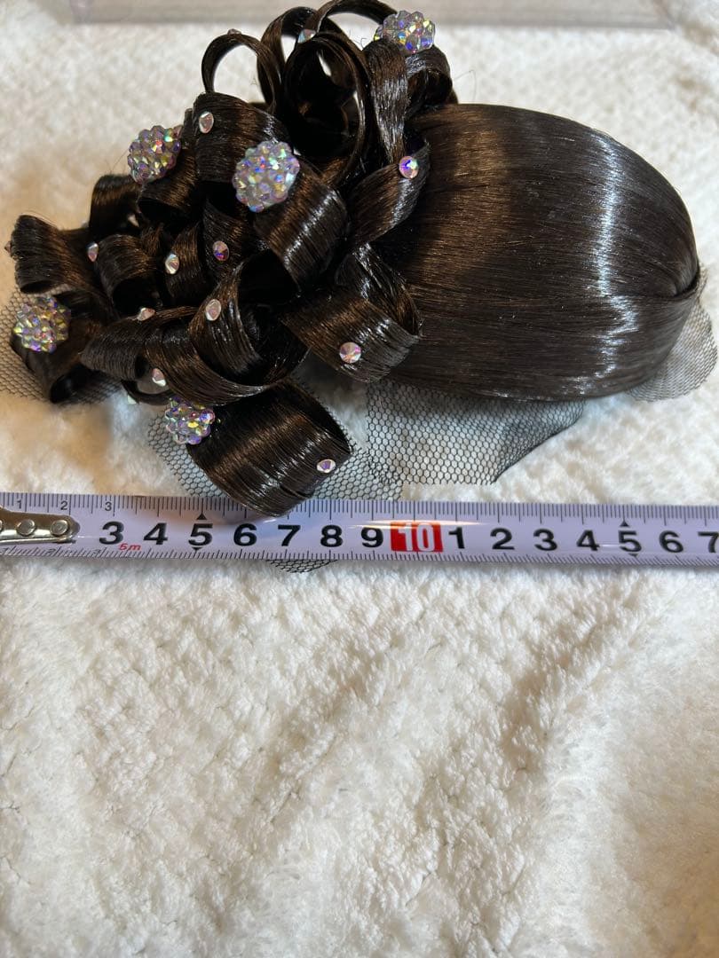 多美咲　ヘアドレス雫型 ダークブラウン カールヘアアクセサリー