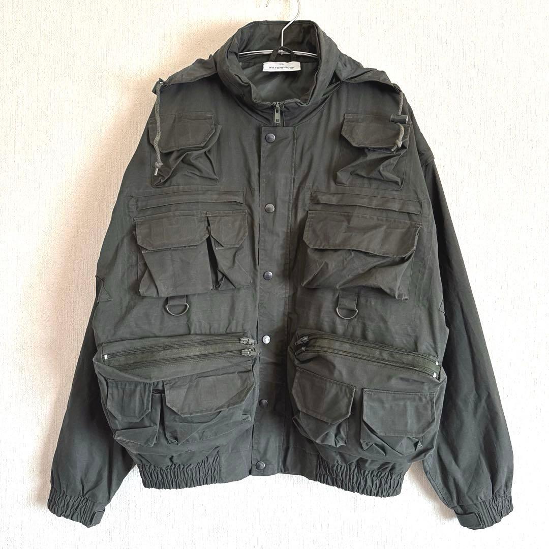 デタッチャブルフィッシングジャケット　80s〜90s　防水　XLサイズ
