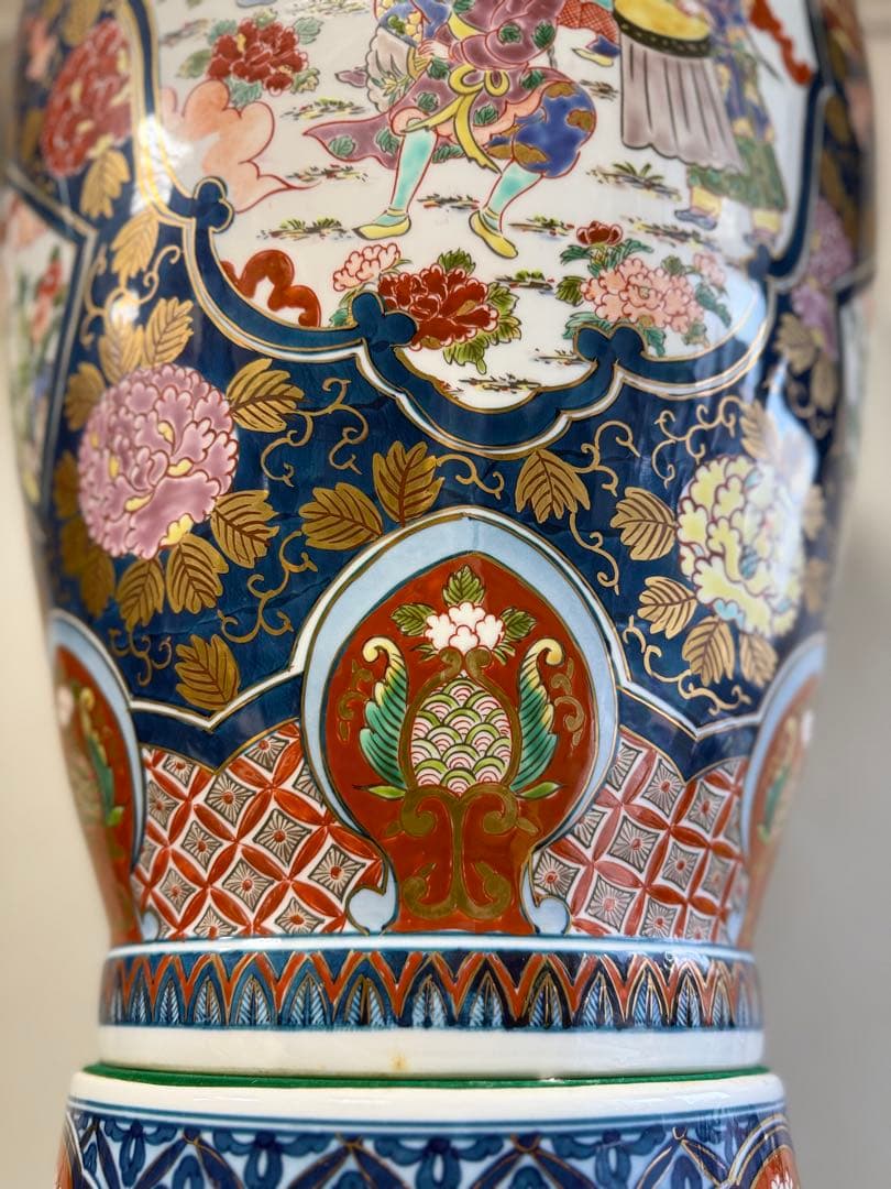 T18 豪華 有田焼 染錦「夢右衛門」沈香壺 高さ118㎝ 伊万里焼 インテリア